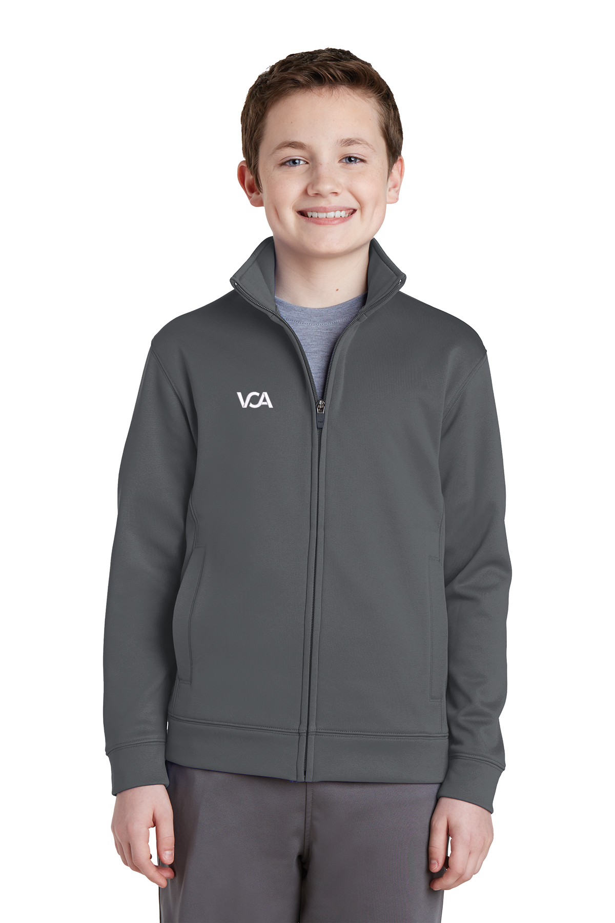 Sport Tek YST241 Sport-Tek Youth Sport-Wick Fleece Full-Zip Jacket